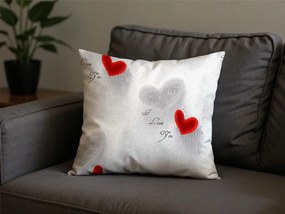 Sada 2 ks dekoračných návliečok na vankúš z mikrovlákna HEARTIZIA 45x45 cm, svetlo sivá