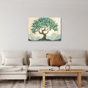 Obraz – Elegantná mozaika so stromom (70x50 cm)