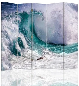 Gario Paraván Stormy wave Rozmery: 180 x 170 cm, Prevedenie: Otočný paraván 360°
