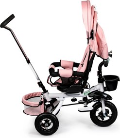 Otočná trojkolka 360° Pink Delux so strieškou ECOTOYS