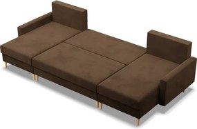 Sedacia súprava BLANK Comfort v tvare U hnedá