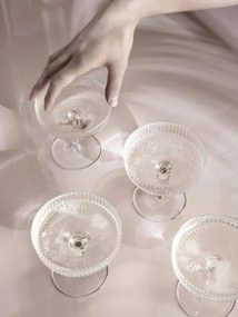 Ferm Living Poháre na šampanské Ripple 150 ml – sada 2 ks
