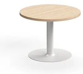 Konferenčný stolík VERTICUS, Ø700x500 mm, dub/biela