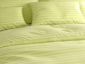 Hotelové obliečky z mikrovlákna JASMINE pistáciové - prúžok 2 cm Rozmer obliečky: 2 ks 70 x 90 cm | 200 x 220 cm