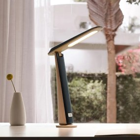 LED stmievateľná nabíjateľná stolová lampa TOP LED/4W/5V 1800 mAh 3000/4000/5000K hnedá/čierna