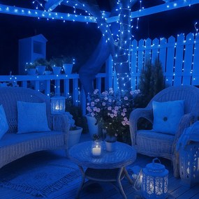 Vianočné svetielka vonkajšie FLASH modrá 1000 LED