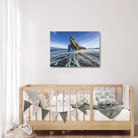 Sklenený obraz ľadovej skaly (70x50 cm)