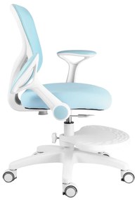 Detská rastúca stolička Neoseat JUNI 007 — látka, prateľný poťah, modrá