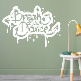 Veselá Stena Samolepka Break Dance Farba: biela, Veľkosť: 40 x 29 cm