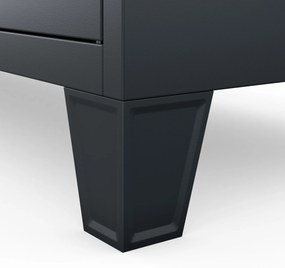 Skriňa s priehradkami s 20 priehradkami ROBERT, 1360 x 1720 x 450 mm, antracitová
