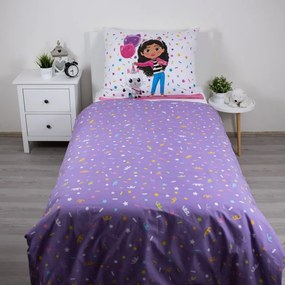 Bavlnené posteľné obliečky Gábinin kúzelný domček – motív párty konfety - 100% bavlna - 70x90 cm + 140x200 cm