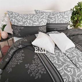 Obliečky bavlnené Natura sivé EMI: Štandardný set jednolôžko obsahuje 1x 140x200 + 1x 70x90
