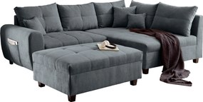 XXXLutz ROHOVÁ SEDAČKA, textil, kompozitné drevo, antracitová MID.YOU - Sedačky - 002220035701