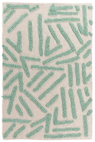 Prateľný koberec v mentolovo-krémovej farbe 60x90 cm Athena – douceur d'intérieur