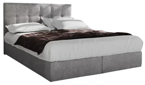 Manželská posteľ  Boxspring 140 cm Porto Comfort (sivá) (s matracom a úložným priestorom). Vlastná spoľahlivá doprava až k Vám domov. 1056300