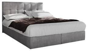 Manželská posteľ  Boxspring 140 cm Porto (sivá) (s matracom a úložným priestorom). Vlastná spoľahlivá doprava až k Vám domov. 1047305