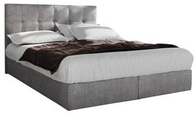 Manželská posteľ Boxspring 160 cm Porto Comfort (sivá) (s matracom a úložným priestorom). Vlastná spoľahlivá doprava až k Vám domov. 1056305
