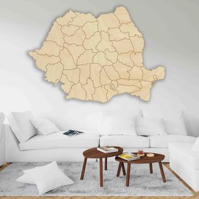 Drevená mapa na stenu Rumunsko| SENTOP M006
