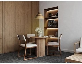 Drevený luster na lanku 1xE27/60W/230V pr. 33 cm masív/dub/orech/kaučukovník