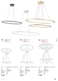 Redo 01-3339 - LED stmievateľný luster na lanku LEO LED/48W/230V čierny
