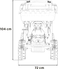 Ramiz MEGA Traktor D68 s prívesom žltý