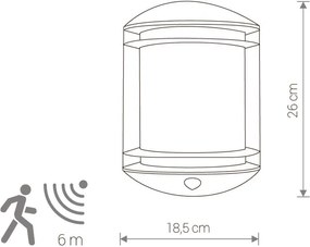 Svietidlo so senzorom pohybu Nowodvorski QUARTZ SENSOR 7016