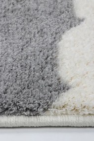 Detský koberec SLIM 6917 sivý / biely