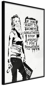 Artgeist Plagát - Girl with Graffiti [Poster] Veľkosť: 40x60, Verzia: Čierny rám