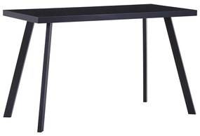 Jedálenský stôl, čierny 120x60x75 cm, tvrdené sklo 281872