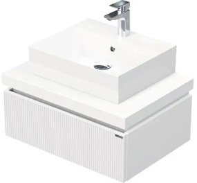 Skrinka do kúpeľne s umývadlom Intedoor DESK 3D biela matná 70,5 x 44,4 x 50,2 cm DE 54 3D 70 STORM 1Z A8916