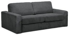 Tmavosivá menčestrová rozkladacia pohovka 195 cm Nona – Makamii