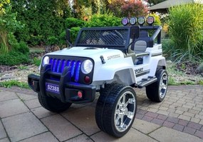 LEAN CARS Elektrické autíčko Jeep S2388 biele 4x45W