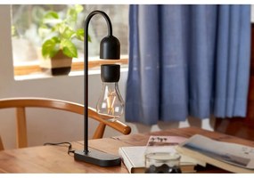 Čierna stolová lampa (výška 36,5 cm) Evaro – Gingko