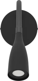 Eglo 901781 - LED flexibilná nástenná lampa s USB OLIVANDINO LED/3,8W/230V čierna