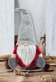 Tutumi Tutumi, vianočný trpaslík 15x47cm 22602, červená-šedá, CHR-09909