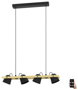 Eglo 900883 - LED RGBW Stmievateľný luster na lanku HORNWOOD-Z 4xLED/3,7W/230V