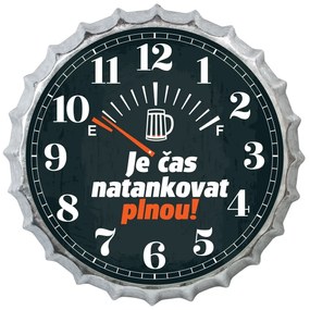 Bohemia Gifts Hodiny - Čas tankovať, 35 cm