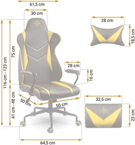 Herná stolička Sofotel Blitzcrank 2592 - žltá