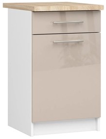 Kuchyňská skříňka Olivie S 50 cm 1D 1S bílá/cappuccino