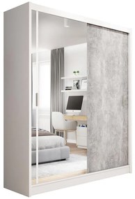 Skriňa Stone 203 biela/betón