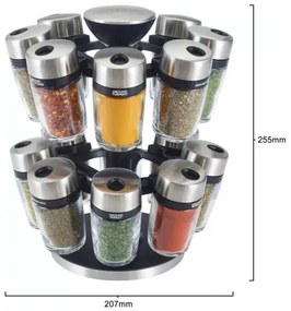 Cole&Mason - Otočný stojan s koreničkami MASTER 17 ks