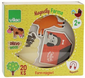 Vilac drevené magnetky farma 20ks