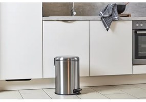 WENKO 22704100 - Elegantný kôš LEMAN 30,5 x 44 cm, nehrdzavejúca oceľ, satinovaný povrch, čierny