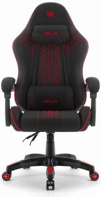 Herná stolička HC-1008 2.0 s ergonomickými vankúšmi - čierno-červená
