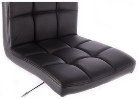 LuxuryForm DESIGN Stolička TOLEDO na striebornom tanieri - čierna
