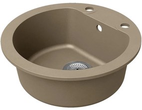 Granitový drez 1K 510x510 béžový