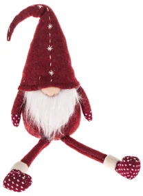 Vianočný trpaslík Winky červená, 17 x 59 cm