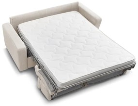 Krémová menčestrová rozkladacia pohovka 215 cm Monaco – Bobochic Paris