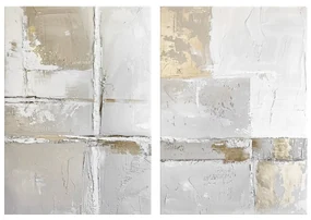 Obrazy s ručne maľovanými prvkami v súprave 2 ks 50x70 cm Sail – Styler