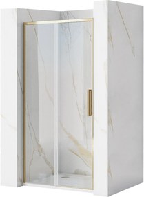 Rea Rapid Slide, posuvné sprchové dvere 1400 x 1950 mm, 6mm číre sklo, zlatý profil, REA-K5616